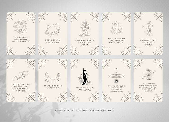 Relief Anxiety & Worry Less Affirmation Wallpaper Deck